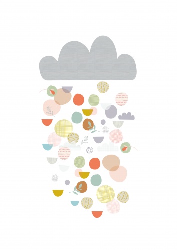 Paper Moon Rain Cloud Print